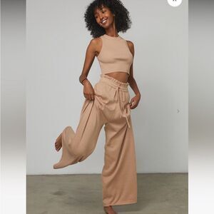 BNWT Lunya Cozy Cotton Silk Relaxed Pants in Nutmeg (size Medium) $198